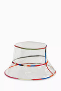 Iride-print Transparent Bucket Hat in PVC
