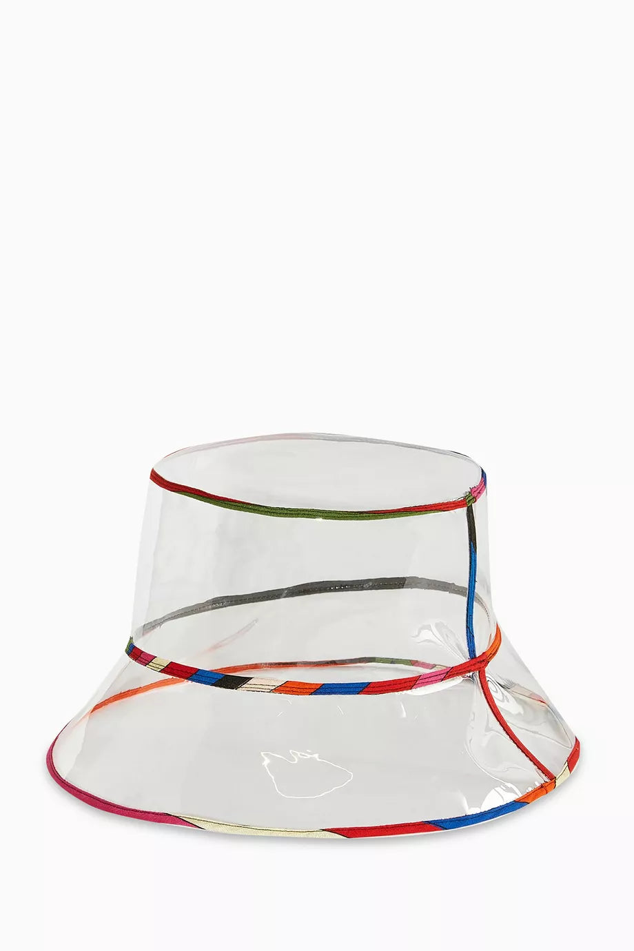 Iride-print Transparent Bucket Hat in PVC