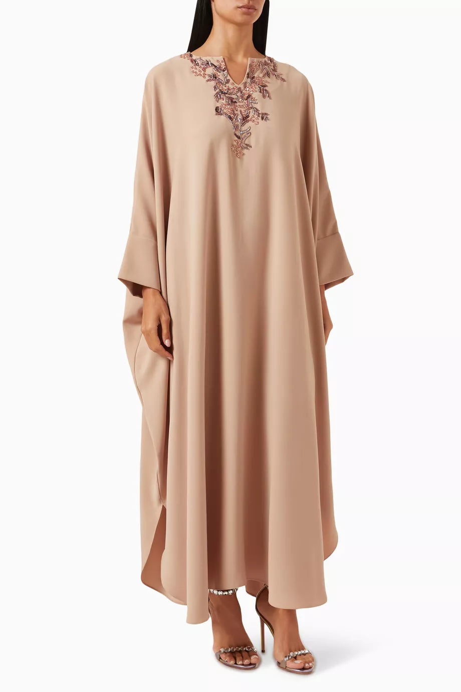 Embellished Kaftan in Crepe