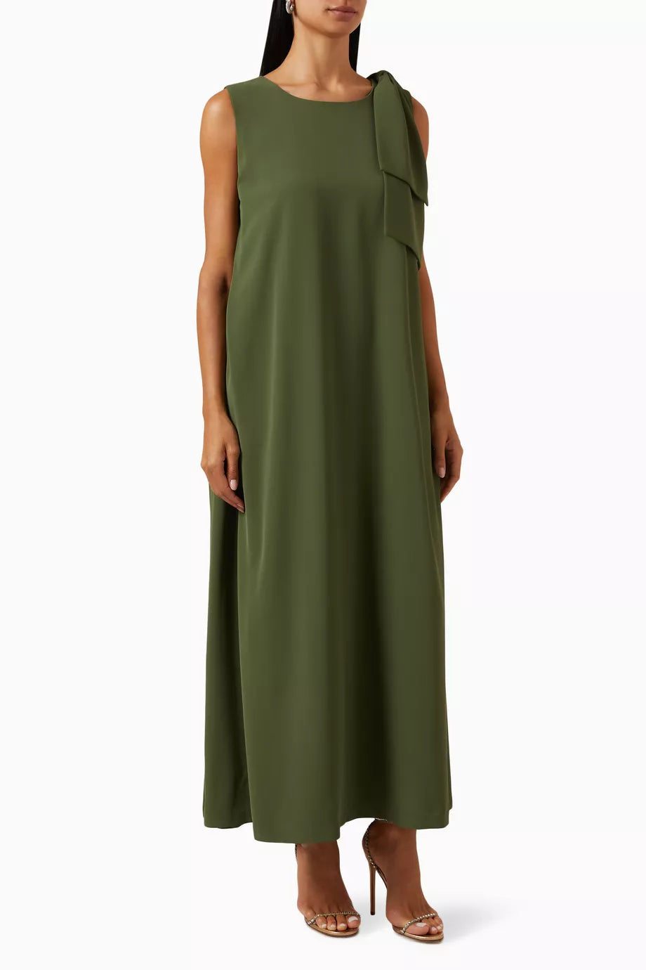 Double Bow Dress in Crepe