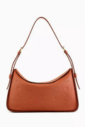 Aren Flap Hobo Bag in Embossed Monogram Leather