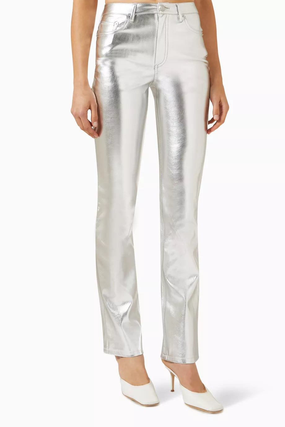 Chisel Slim-fit Pants in Vegan Leather