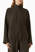 Half-zip Mockneck Sweatshirt in French Terry