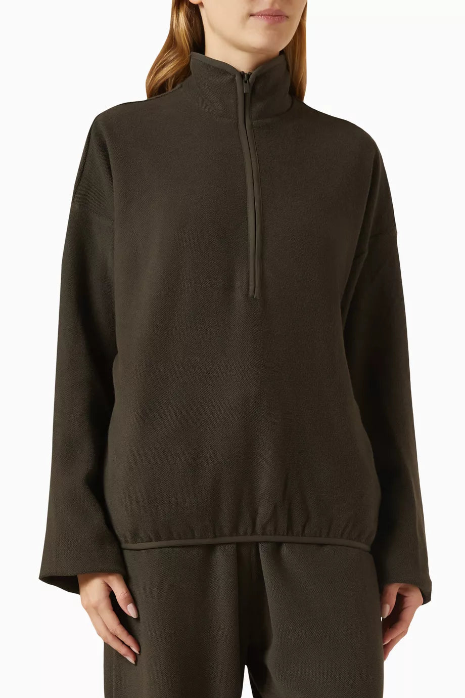 Half-zip Mockneck Sweatshirt in French Terry