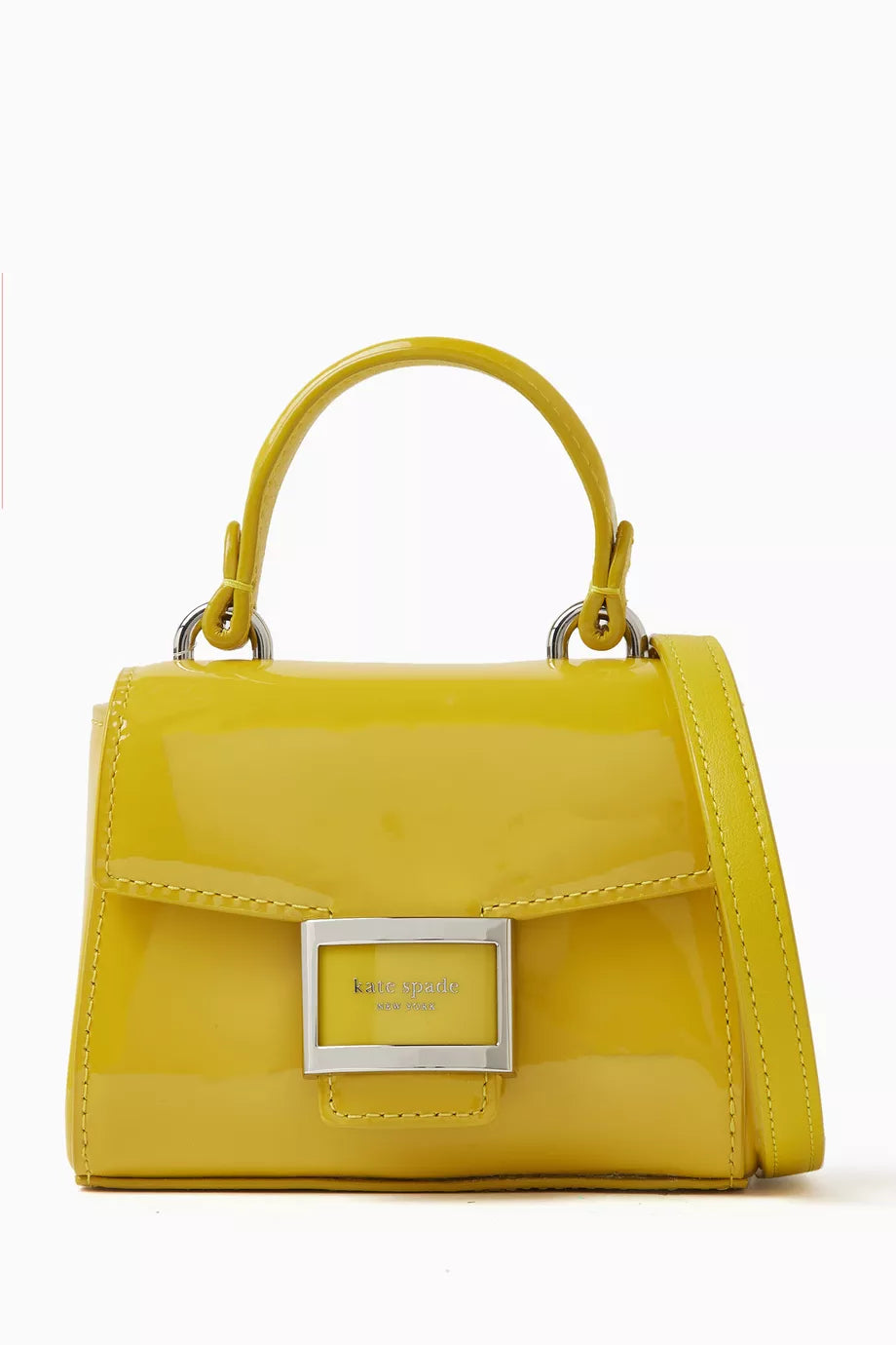 Micro Katy Top Handle Bag in Patent Leather