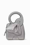 Ellie 3D Elephant Top-handle Bag in Metallic Leather