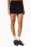 Jen Mini Skirt in Pointelle-knit