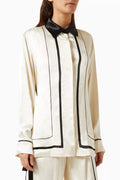 Contrast Stripe Blouse in Viscose