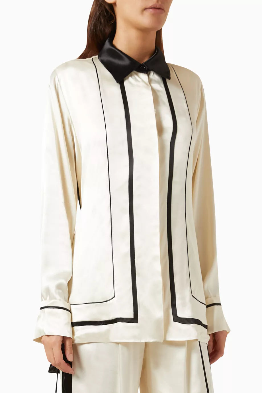 Contrast Stripe Blouse in Viscose