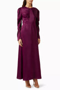 Draped Maxi Dress in Satin