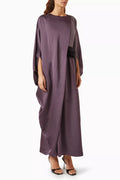 Cross-tied Maxi Dress in Satin