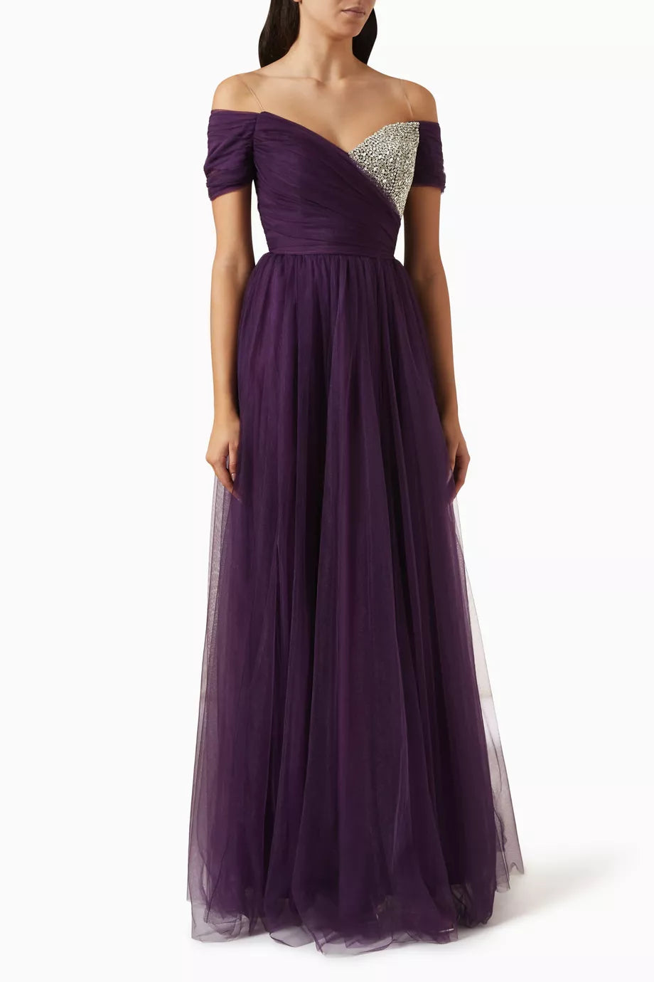 Crystal-embellished Dress in Tulle