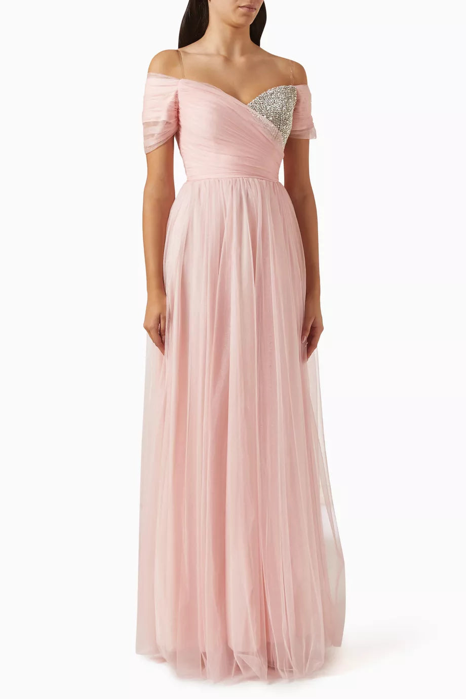 Crystal-embellished Dress in Tulle