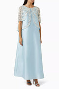 Adriana Embellished Kaftan in Taffeta & Tulle