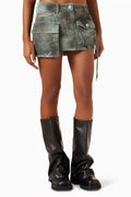 Fay Cargo Mini Skirt in Denim