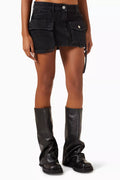 Fay Cargo Mini Skirt in Denim