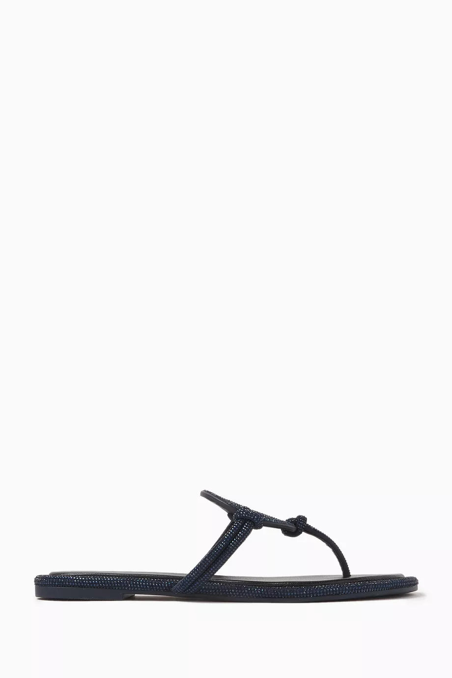 Miller Knotted Pavé Sandals in Suede