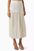 Knife-pleated Skirt in Silk