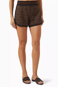 Logo Print Shorts in Cotton-blend