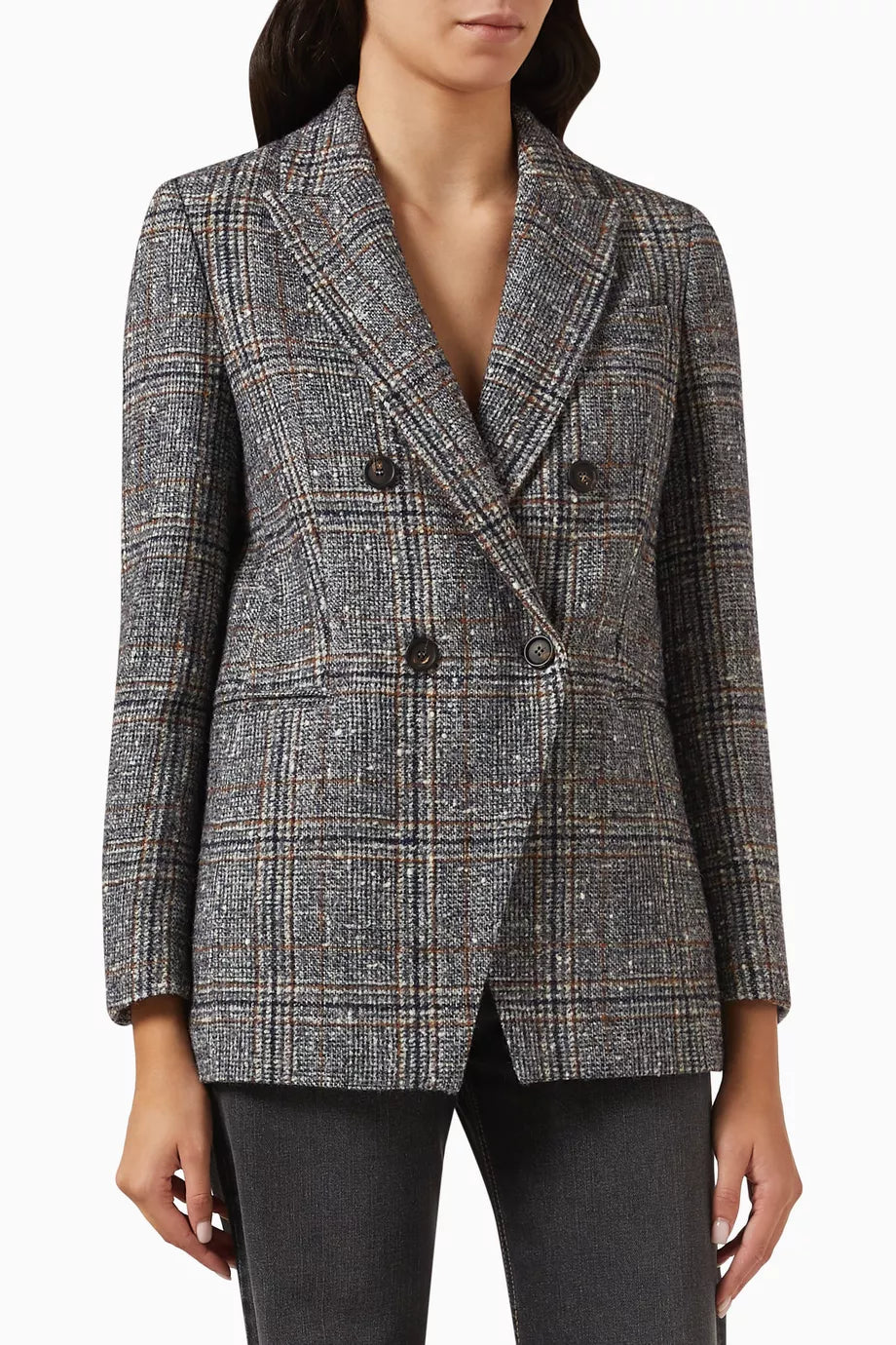 Double-breasted Jacket in Wool-blend