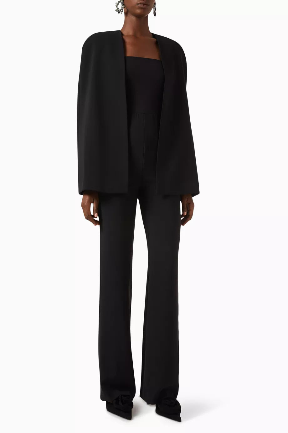 Nova Cape Jumpsuit in Crepe