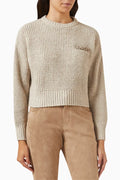Embellished Sweater in Wool & Cashmere