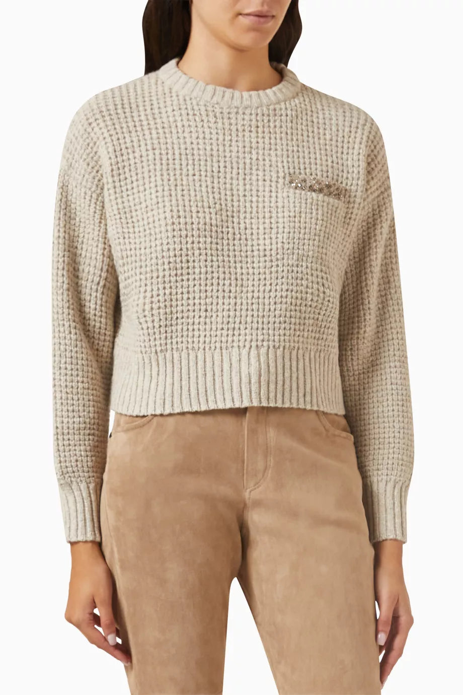 Embellished Sweater in Wool & Cashmere