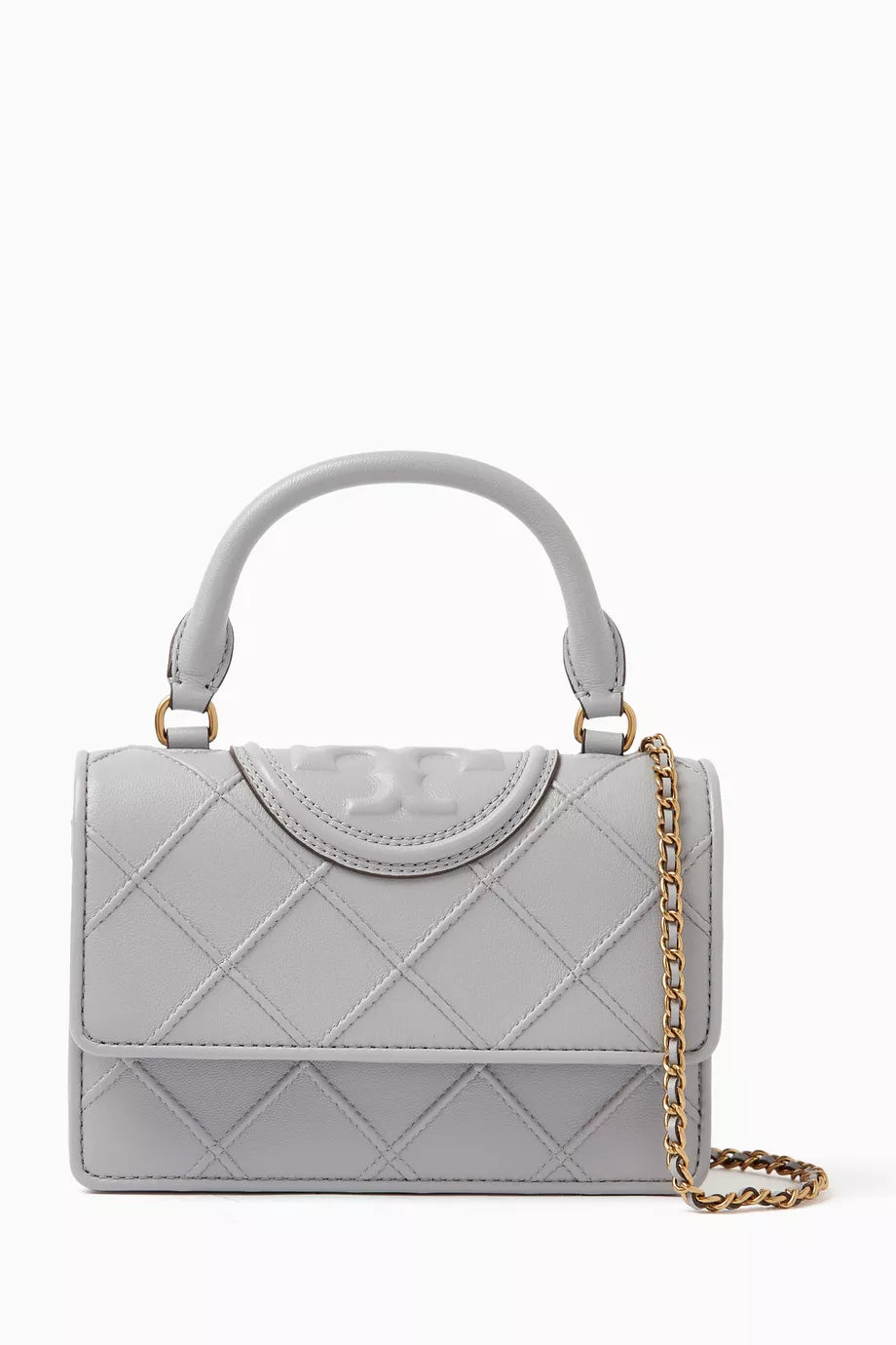 Mini Fleming Soft Top-handle Chain Wallet in Leather