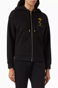Logo Zipped Hoodie in Cotton-blend