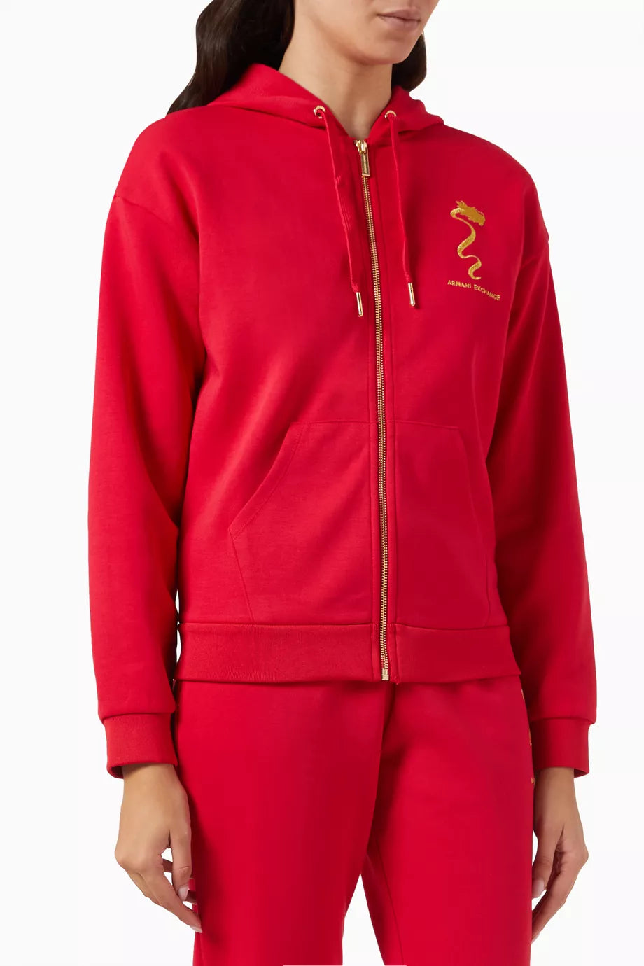 Logo Zipped Hoodie in Cotton-blend