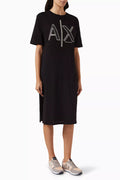 AX Logo Midi Dress in Cotton