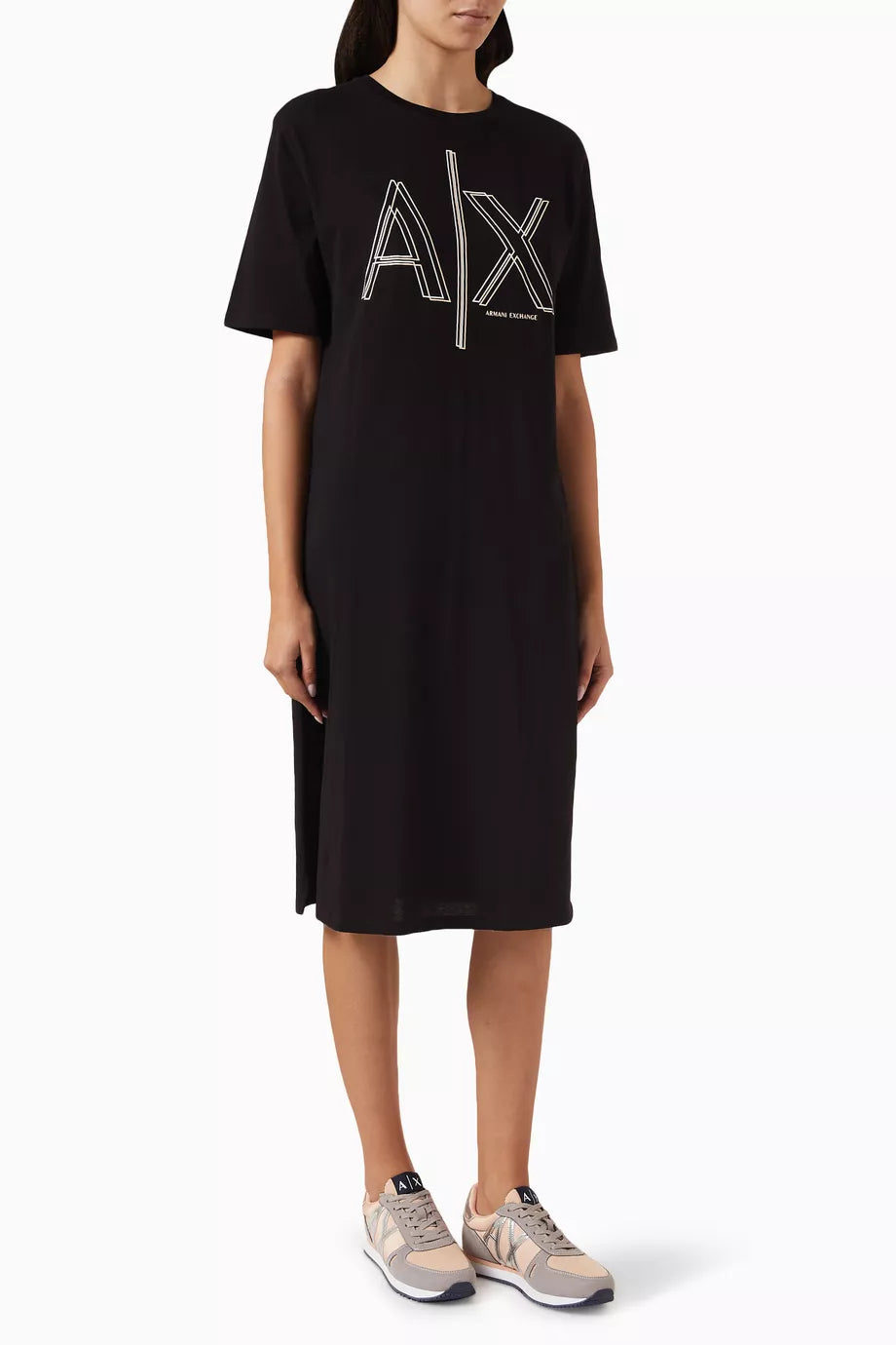 AX Logo Midi Dress in Cotton