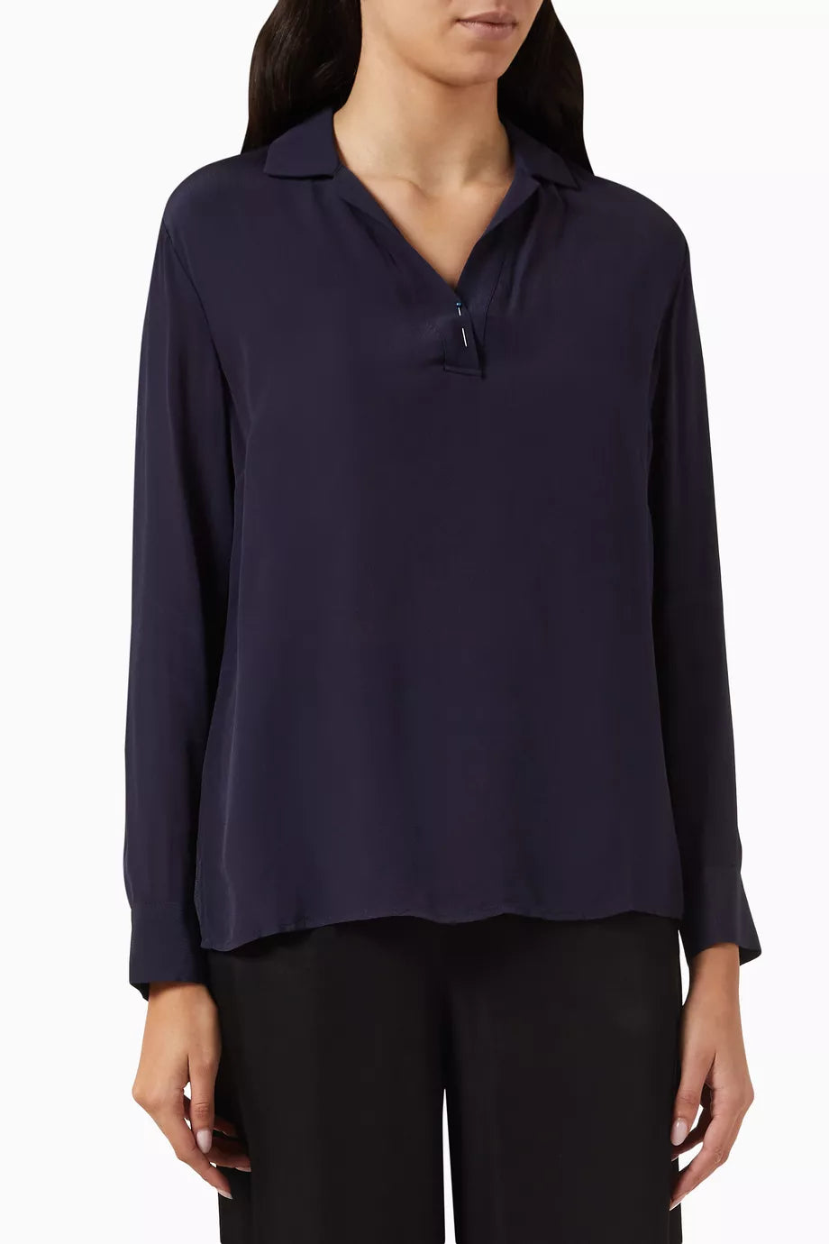 Collared Long-sleeve Top