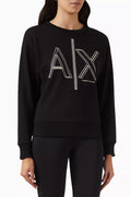 AX Logo Sweatshirt in Cotton Fleece