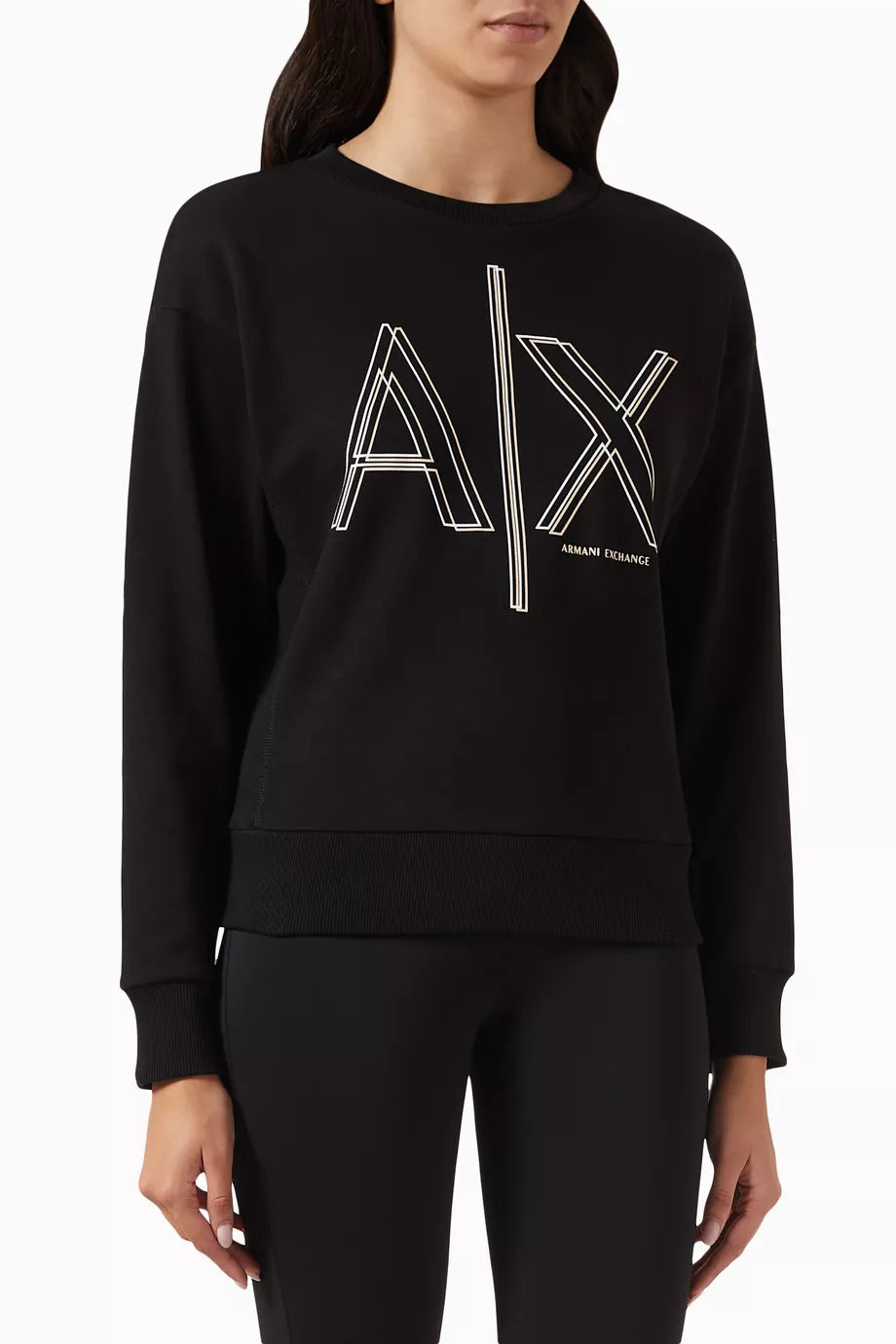AX Logo Sweatshirt in Cotton Fleece