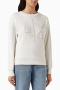AX Logo Sweatshirt in Cotton Fleece