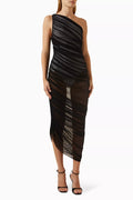 Diana One-shoulder Gown in Mesh