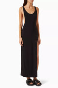 Marissa High-slit Gown in Poly-lycra