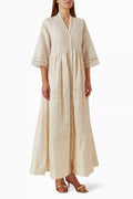 Flared Maxi Dress in Silk