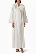 Fringe Abaya in Gabardine