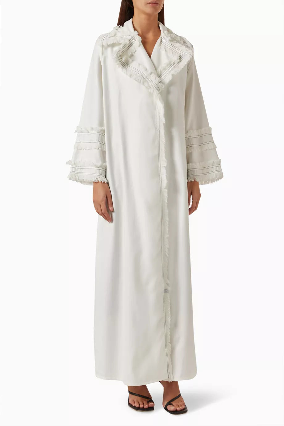 Fringe Abaya in Gabardine