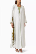 Embroidered Abaya & Dress Set in Crepe