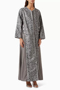 Bisht-style Embroidered Abaya