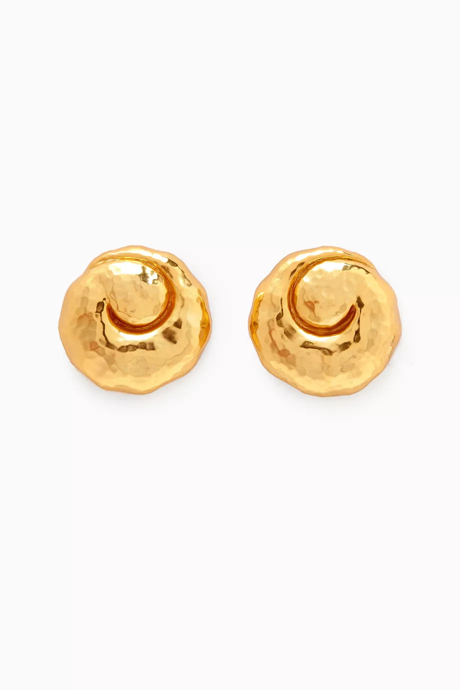 Leela Clip Earrings in 24kt Gold-plated Brass