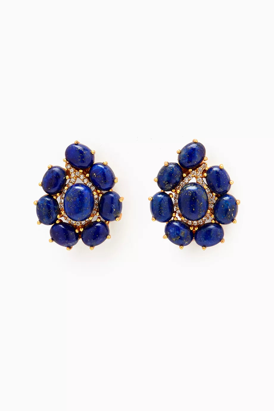 Carmella Clip Earrings in 24kt Gold-plated Brass