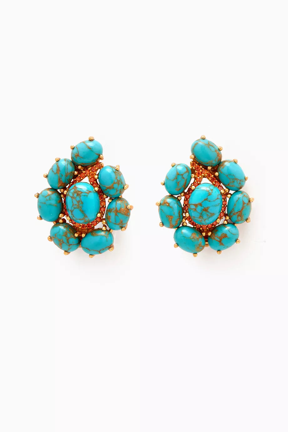 Carmella Clip Earrings in 24kt Gold-plated Brass