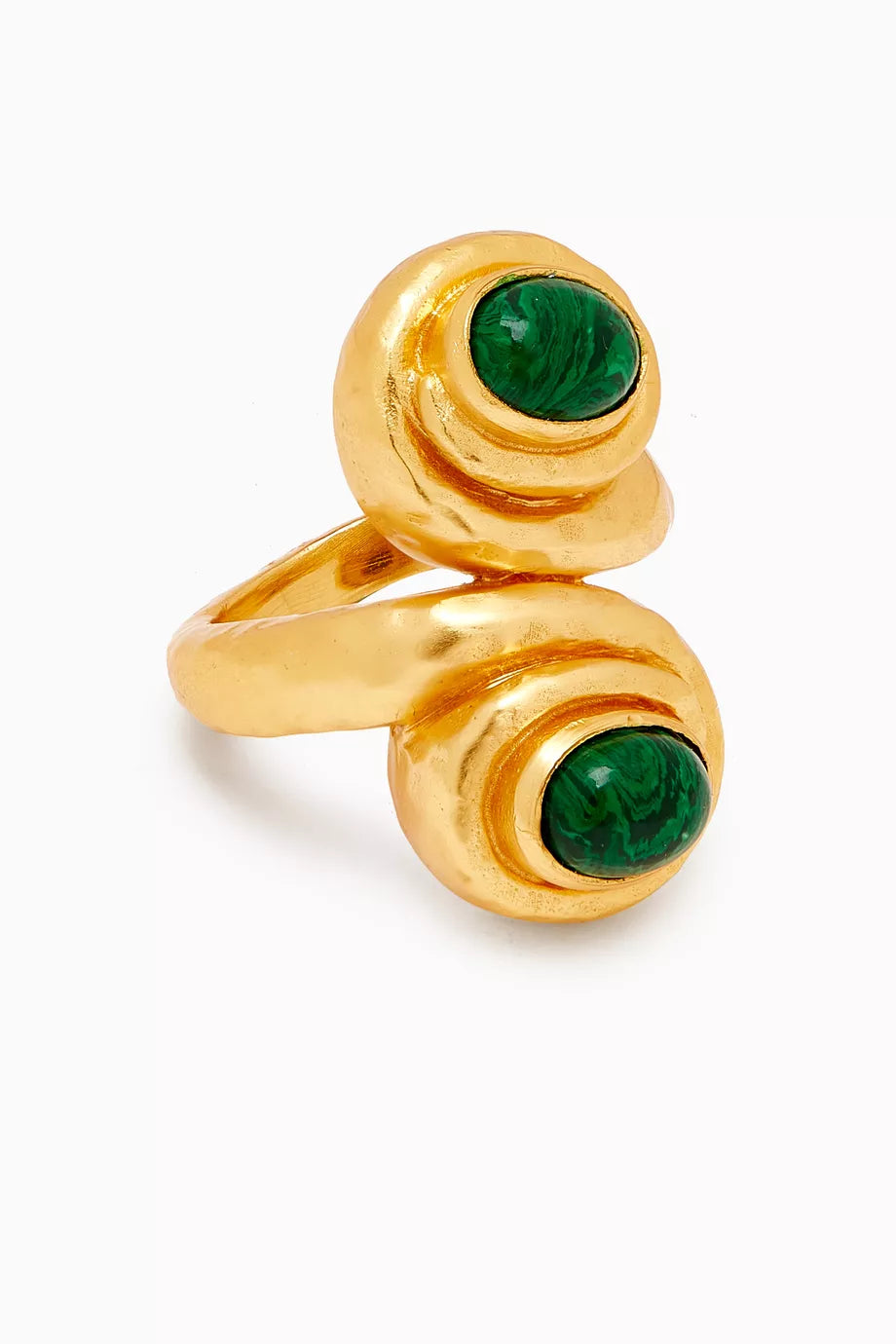 Leela Stone Ring in 24kt Gold-plated Brass