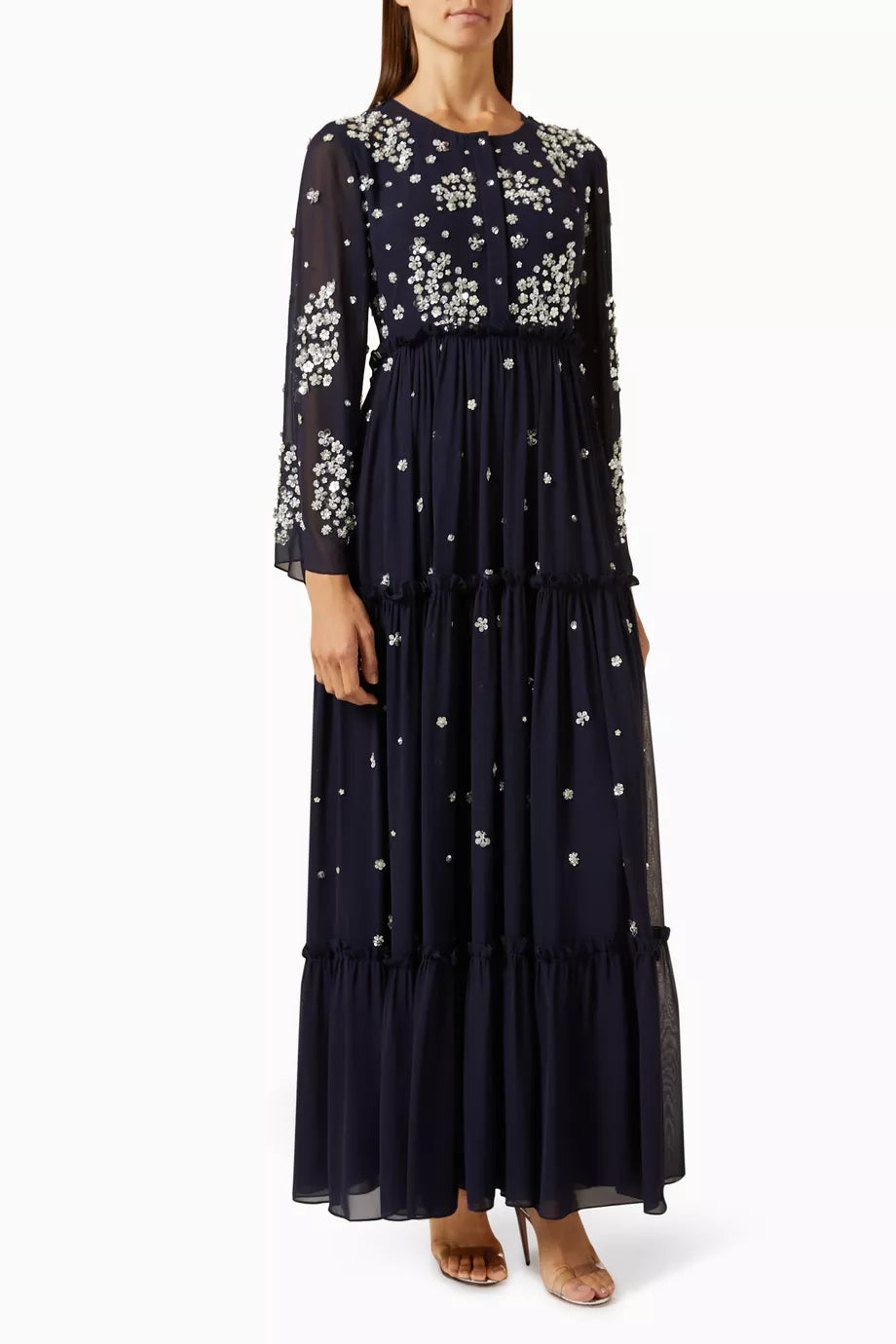 Embellished Tiered Kaftan