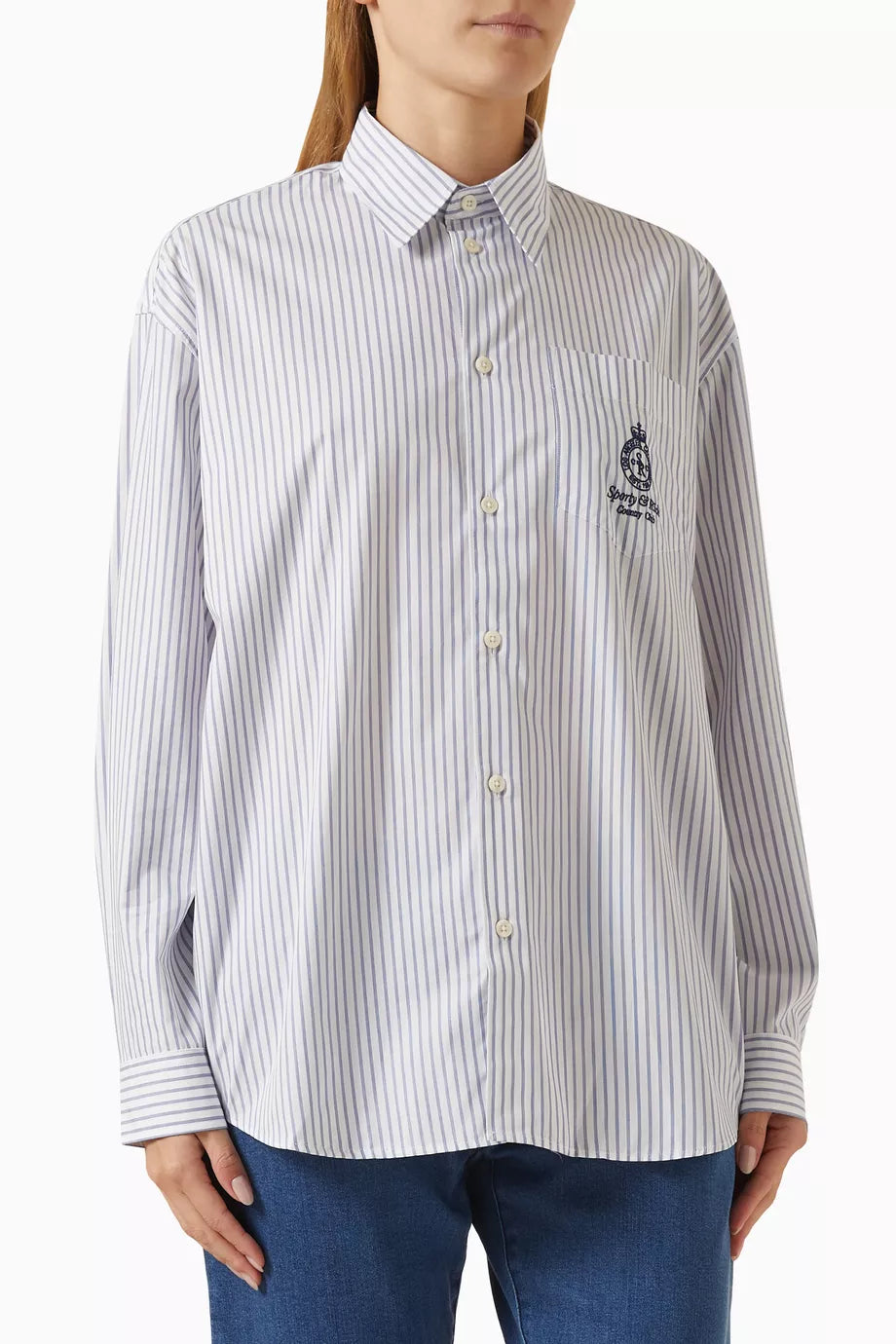 Crown Oversized Shirt in Cotton Poplin