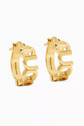 'GUCCI' Letter Hoop Earrings in Metal